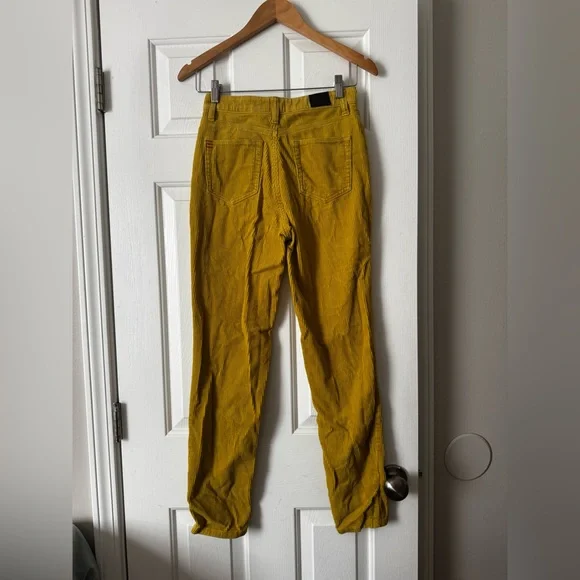 BDG Mom High-Rise Corduroy Pants | Chartreuse Yellow | Women's Size 25 0554 - Picture 4 of 7